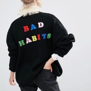 Lazy Oaf "Bad Habits" College Cardigan